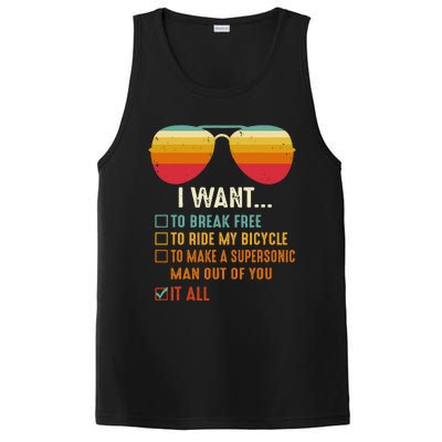 I Want To Break Free To Ride My Bicycle It All Gift Idea PosiCharge Competitor Tank