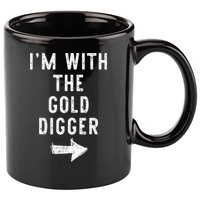 IM With The Gold Digger Costume Halloween Matching Couple 11oz C Handle Ceramic Mug