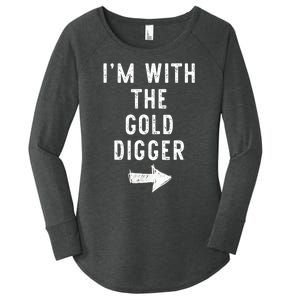 IM With The Gold Digger Costume Halloween Matching Couple Women's Perfect Tri Tunic Long Sleeve Shirt