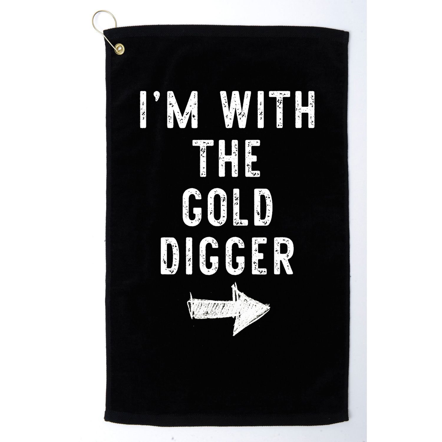 IM With The Gold Digger Costume Halloween Matching Couple Golf Towel
