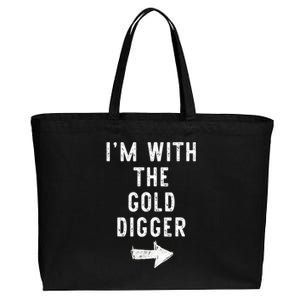 IM With The Gold Digger Costume Halloween Matching Couple Cotton Canvas Jumbo Tote