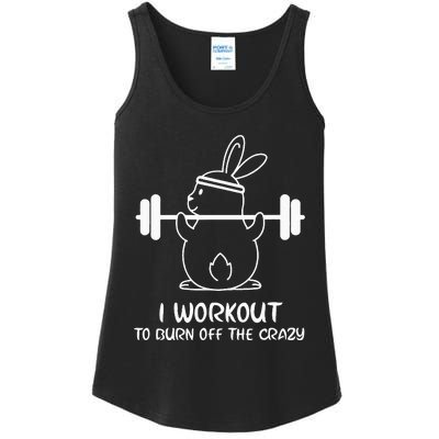 I Workout To Burn off the Crazy Funny Fitness Ladies Essential Tank