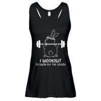 I Workout To Burn off the Crazy Funny Fitness Ladies Essential Flowy Tank