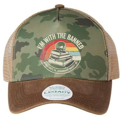 IM With The Banned Books Unite Us Censorship Divides Us Legacy Tie Dye Trucker Hat