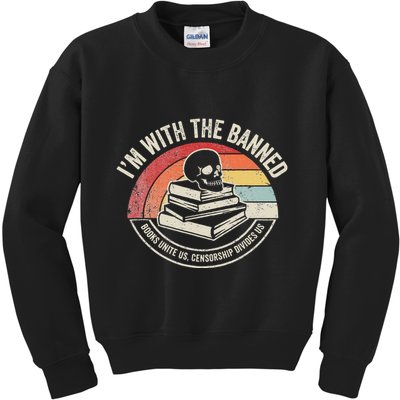 IM With The Banned Books Unite Us Censorship Divides Us Kids Sweatshirt