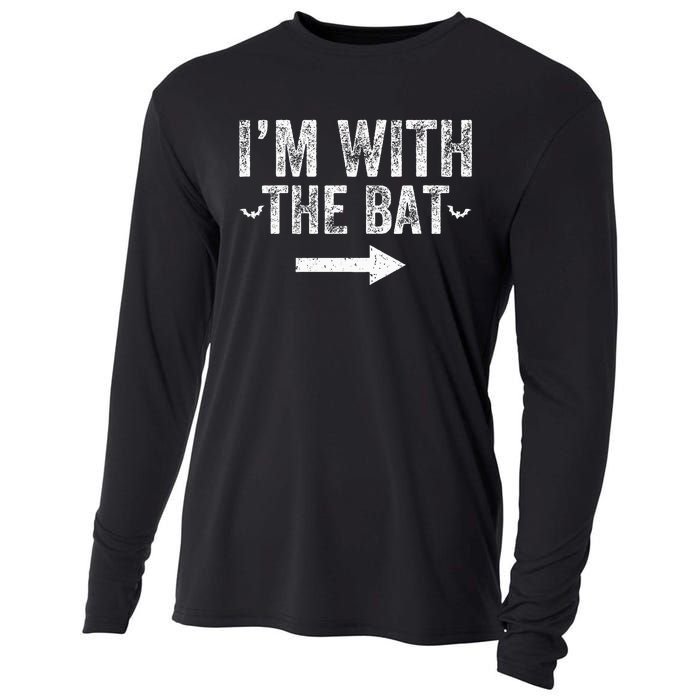 I'm With The Bat Costume Halloween Matching Couple Cooling Performance Long Sleeve Crew