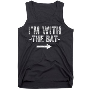 I'm With The Bat Costume Halloween Matching Couple Tank Top