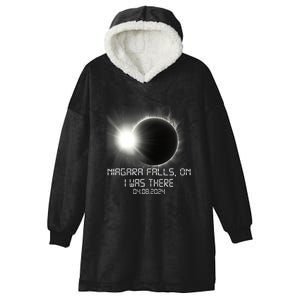 I Was There Total Solar Eclipse Niagara Falls On Canada Hooded Wearable Blanket