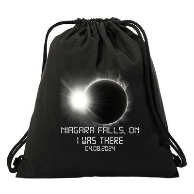 I Was There Total Solar Eclipse Niagara Falls On Canada Drawstring Bag