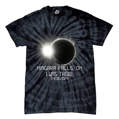 I Was There Total Solar Eclipse Niagara Falls On Canada Tie-Dye T-Shirt