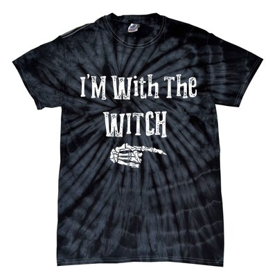 I'm With The Witch Tee Funny Halloween Tie-Dye T-Shirt