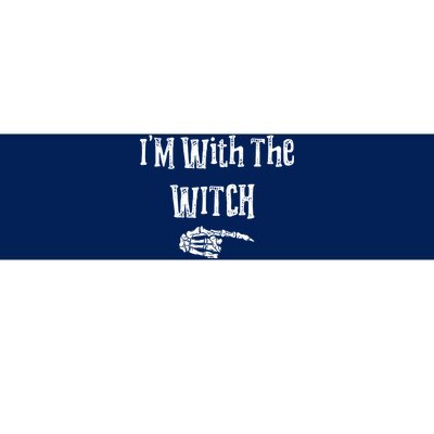 I'm With The Witch Tee Funny Halloween Bumper Sticker