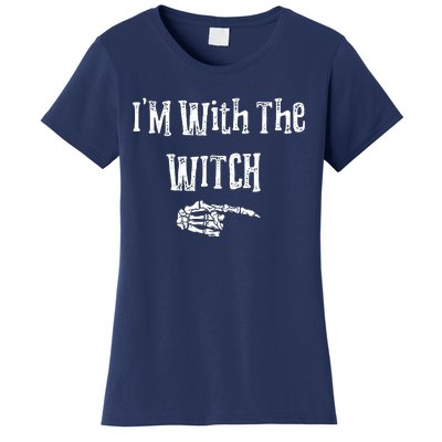 I'm With The Witch Tee Funny Halloween Women's T-Shirt