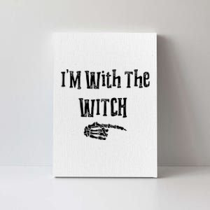 I'm With The Witch Tee Funny Halloween Canvas