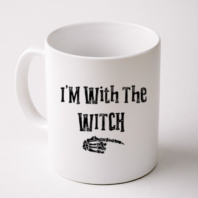 I'm With The Witch Tee Funny Halloween Coffee Mug