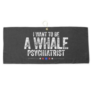 I Want To Be A Whale Psychiatrist Large Microfiber Waffle Golf Towel