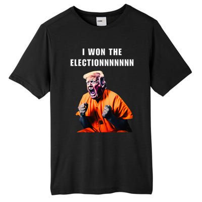 I Won The Election Funny Trump Prisoner Halloween Costume Tall Fusion ChromaSoft Performance T-Shirt