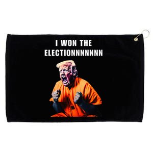 I Won The Election Funny Trump Prisoner Halloween Costume Grommeted Golf Towel