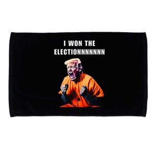 I Won The Election Funny Trump Prisoner Halloween Costume Microfiber Hand Towel