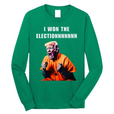 I Won The Election Funny Trump Prisoner Halloween Costume Long Sleeve Shirt