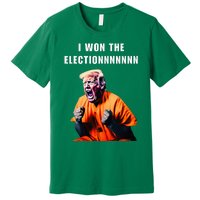 I Won The Election Funny Trump Prisoner Halloween Costume Premium T-Shirt