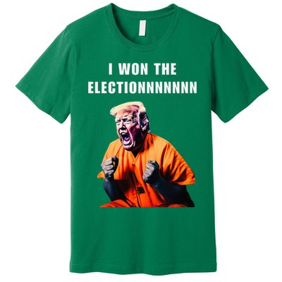 I Won The Election Funny Trump Prisoner Halloween Costume Premium T-Shirt