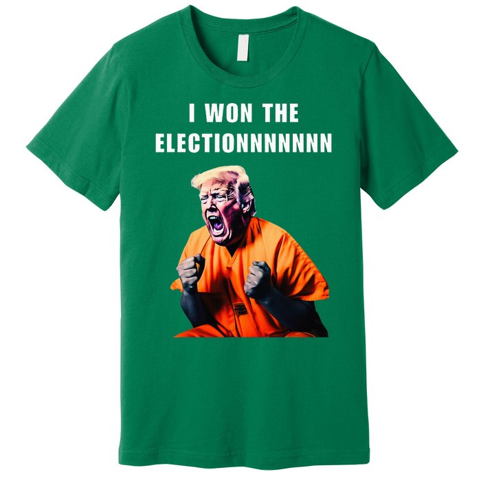 I Won The Election Funny Trump Prisoner Halloween Costume Premium T-Shirt