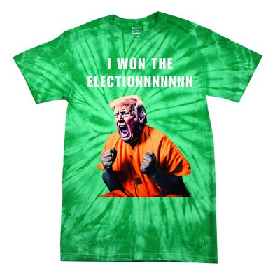 I Won The Election Funny Trump Prisoner Halloween Costume Tie-Dye T-Shirt