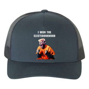 I Won The Election Funny Trump Prisoner Halloween Costume Yupoong Adult 5-Panel Trucker Hat