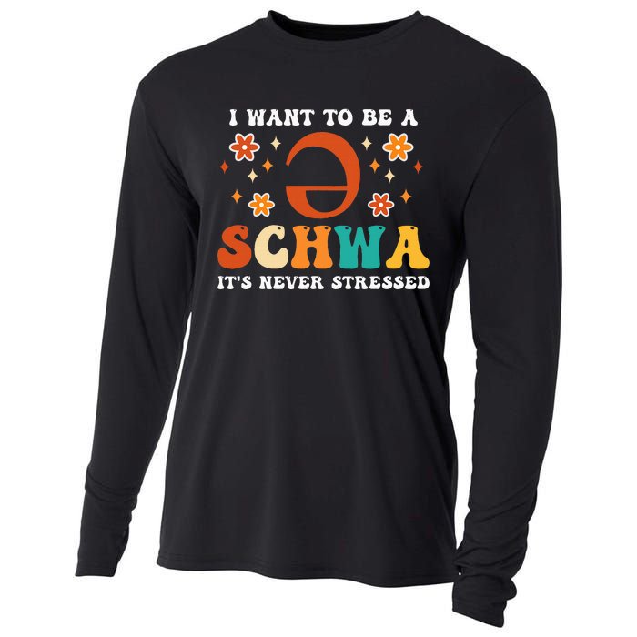 I Want To Be A Schwa It's Never Stressed Science Of Reading Cooling Performance Long Sleeve Crew