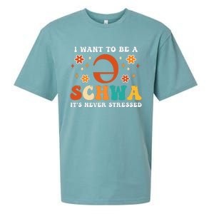 I Want To Be A Schwa It's Never Stressed Science Of Reading Sueded Cloud Jersey T-Shirt