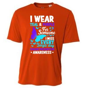 I Wear Teal And Purple For Someone I Miss Suicide Prevention Gift Cooling Performance Crew T-Shirt