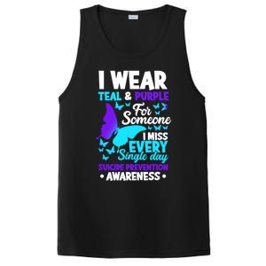 I Wear Teal And Purple For Someone I Miss Suicide Prevention Gift PosiCharge Competitor Tank