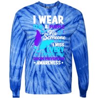 I Wear Teal And Purple For Someone I Miss Suicide Prevention Gift Tie-Dye Long Sleeve Shirt