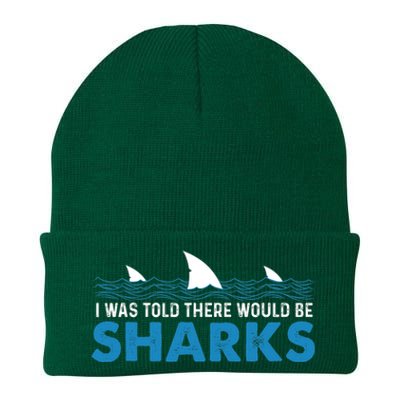 I Was Told There Would Be Sharks Shark Lover Ocean Knit Cap Winter Beanie