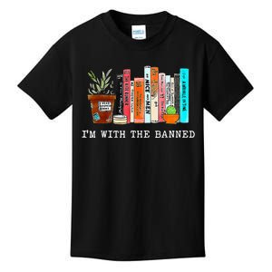 I'm With The Banned Books funny Books Lovers Kids T-Shirt