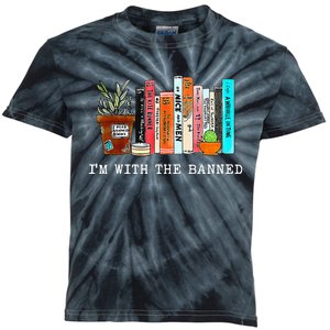 I'm With The Banned Books funny Books Lovers Kids Tie-Dye T-Shirt