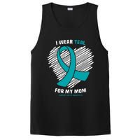 I Wear Teal For My Mom Ovarian Cancer Awareness PosiCharge Competitor Tank