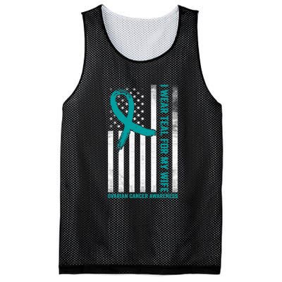 I Wear Teal For My Wife Ovarian Cancer Awareness Mesh Reversible Basketball Jersey Tank