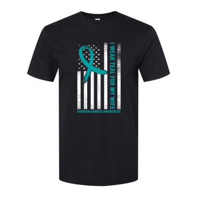 I Wear Teal For My Wife Ovarian Cancer Awareness Softstyle CVC T-Shirt