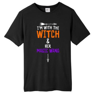 I'm With The Witch And Her Magic Wand Halloween Tall Fusion ChromaSoft Performance T-Shirt