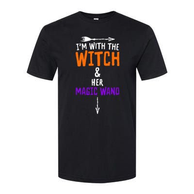 I'm With The Witch And Her Magic Wand Halloween Softstyle® CVC T-Shirt