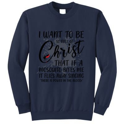 I Want To Be So Full Of Christ Mosquito Bite Funny Christian Quote Sweatshirt