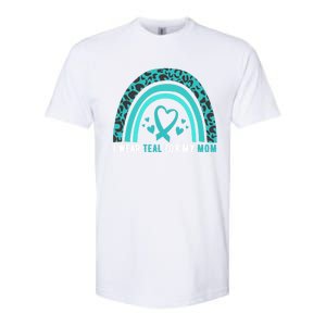 I Wear Teal For My Mom Cervical Cancer Awareness Meaningful Gift Softstyle CVC T-Shirt