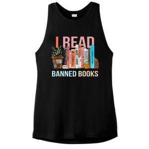 Im With The Banned Banned Books Reading Books Ladies PosiCharge Tri-Blend Wicking Tank