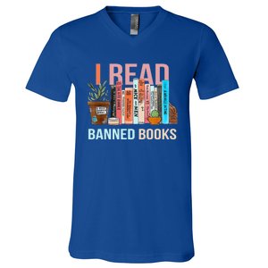 Im With The Banned Banned Books Reading Books V-Neck T-Shirt