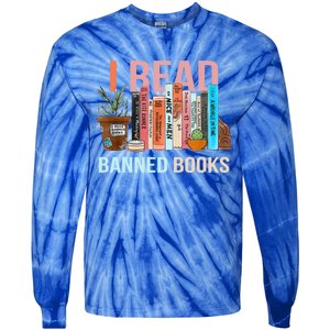 Im With The Banned Banned Books Reading Books Tie-Dye Long Sleeve Shirt