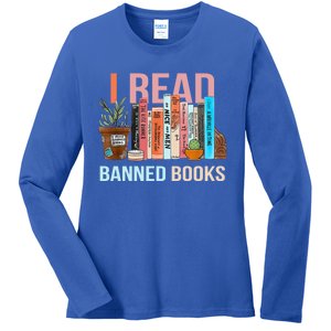 Im With The Banned Banned Books Reading Books Ladies Long Sleeve Shirt