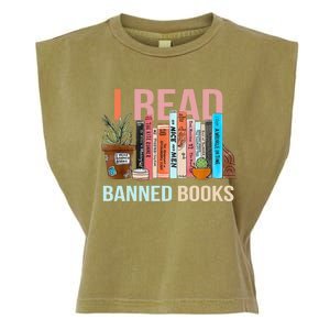 Im With The Banned Banned Books Reading Books Garment-Dyed Women's Muscle Tee