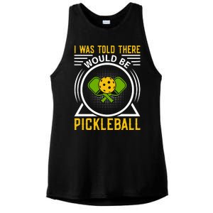 I Was Told There Would Be Pickleball Ladies PosiCharge Tri-Blend Wicking Tank